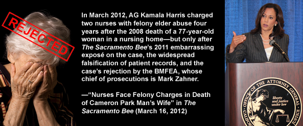 California Attorney General Kamala Harris fails to prosecute elder abuse against nursing homes