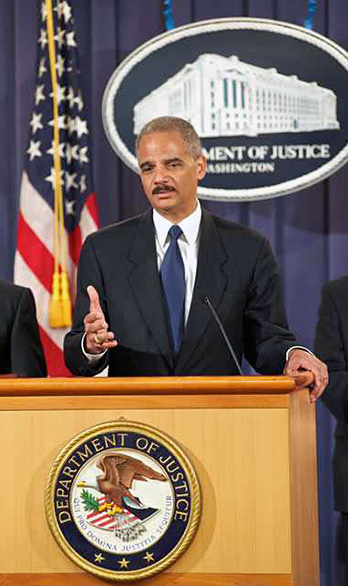 United States Attorney General Eric Holder prosecutes corrupt public officials in California